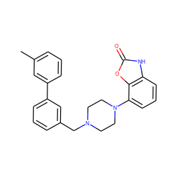 Cc1cccc(-c2cccc(CN3CCN(c4cccc5[nH]c(=O)oc45)CC3)c2)c1 ZINC000026403389