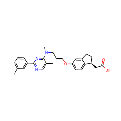 Cc1cccc(-c2ncc(C)c(N(C)CCCOc3ccc4c(c3)CC[C@H]4CC(=O)O)n2)c1 ZINC000028891546