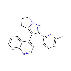 Cc1cccc(-c2nn3c(c2-c2ccnc4ccccc24)CCC3)n1 ZINC000027181410