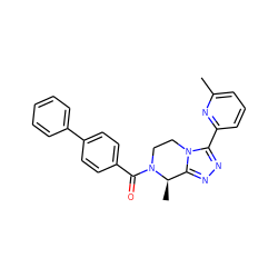 Cc1cccc(-c2nnc3n2CCN(C(=O)c2ccc(-c4ccccc4)cc2)[C@@H]3C)n1 ZINC000142907665