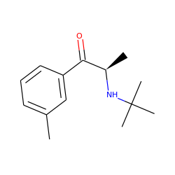 Cc1cccc(C(=O)[C@@H](C)NC(C)(C)C)c1 ZINC000045245133