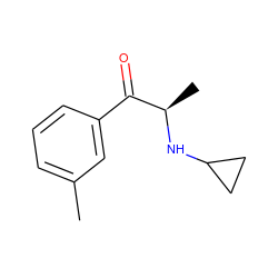 Cc1cccc(C(=O)[C@@H](C)NC2CC2)c1 ZINC000077297536