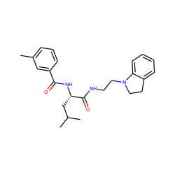 Cc1cccc(C(=O)N[C@@H](CC(C)C)C(=O)NCCN2CCc3ccccc32)c1 ZINC000014971477