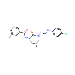 Cc1cccc(C(=O)N[C@@H](CC(C)C)C(=O)NCCNc2ccc(Cl)cc2)c1 ZINC000014971469