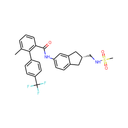 Cc1cccc(C(=O)Nc2ccc3c(c2)C[C@H](CNS(C)(=O)=O)C3)c1-c1ccc(C(F)(F)F)cc1 ZINC000013471267