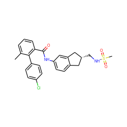 Cc1cccc(C(=O)Nc2ccc3c(c2)C[C@H](CNS(C)(=O)=O)C3)c1-c1ccc(Cl)cc1 ZINC000013471286