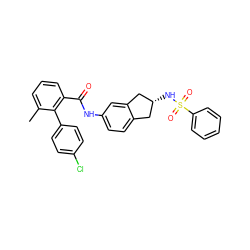 Cc1cccc(C(=O)Nc2ccc3c(c2)C[C@H](NS(=O)(=O)c2ccccc2)C3)c1-c1ccc(Cl)cc1 ZINC000013471247