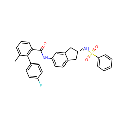 Cc1cccc(C(=O)Nc2ccc3c(c2)C[C@H](NS(=O)(=O)c2ccccc2)C3)c1-c1ccc(F)cc1 ZINC000013471221