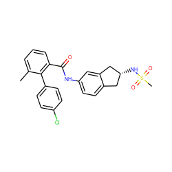 Cc1cccc(C(=O)Nc2ccc3c(c2)C[C@H](NS(C)(=O)=O)C3)c1-c1ccc(Cl)cc1 ZINC000013471251