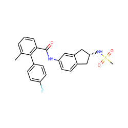 Cc1cccc(C(=O)Nc2ccc3c(c2)C[C@H](NS(C)(=O)=O)C3)c1-c1ccc(F)cc1 ZINC000013471233