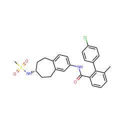 Cc1cccc(C(=O)Nc2ccc3c(c2)CC[C@H](NS(C)(=O)=O)CC3)c1-c1ccc(Cl)cc1 ZINC000013471313