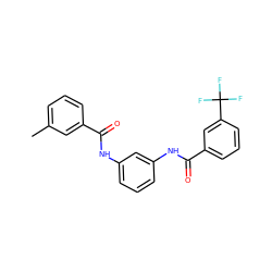 Cc1cccc(C(=O)Nc2cccc(NC(=O)c3cccc(C(F)(F)F)c3)c2)c1 ZINC000169340282