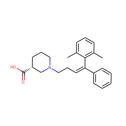 Cc1cccc(C)c1/C(=C\CCN1CCC[C@@H](C(=O)O)C1)c1ccccc1 ZINC000066263953