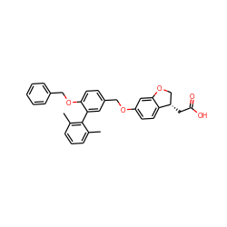 Cc1cccc(C)c1-c1cc(COc2ccc3c(c2)OC[C@@H]3CC(=O)O)ccc1OCc1ccccc1 ZINC000059570144