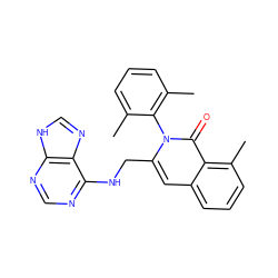 Cc1cccc(C)c1-n1c(CNc2ncnc3[nH]cnc23)cc2cccc(C)c2c1=O ZINC000088346027