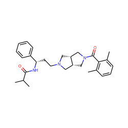 Cc1cccc(C)c1C(=O)N1C[C@@H]2CN(CC[C@H](NC(=O)C(C)C)c3ccccc3)C[C@@H]2C1 ZINC000035836957