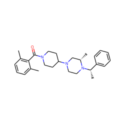 Cc1cccc(C)c1C(=O)N1CCC(N2CCN([C@@H](C)c3ccccc3)[C@@H](C)C2)CC1 ZINC000027076568