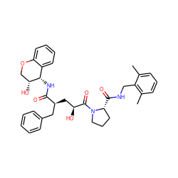 Cc1cccc(C)c1CNC(=O)[C@@H]1CCCN1C(=O)[C@@H](O)C[C@@H](Cc1ccccc1)C(=O)N[C@H]1c2ccccc2OC[C@H]1O ZINC000028953485