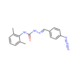 Cc1cccc(C)c1NC(=O)N/N=C/c1ccc(N=[N+]=[N-])cc1 ZINC000149714686