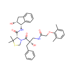 Cc1cccc(C)c1OCC(=O)NC[C@@](O)(Cc1ccccc1)C(=O)N1CSC(C)(C)[C@@H]1C(=O)N[C@H]1c2ccccc2C[C@H]1O ZINC000049723172