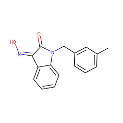 Cc1cccc(CN2C(=O)/C(=N\O)c3ccccc32)c1 ZINC000042920212