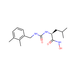 Cc1cccc(CNC(=O)N[C@@H](CC(C)C)C(=O)NO)c1C ZINC000653810030