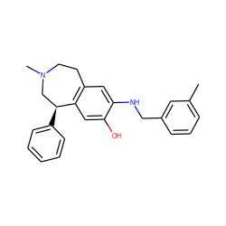 Cc1cccc(CNc2cc3c(cc2O)[C@@H](c2ccccc2)CN(C)CC3)c1 ZINC000299824466