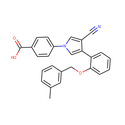 Cc1cccc(COc2ccccc2-c2cn(-c3ccc(C(=O)O)cc3)cc2C#N)c1 ZINC000200844399