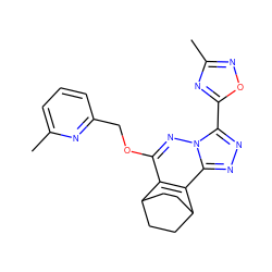 Cc1cccc(COc2nn3c(-c4nc(C)no4)nnc3c3c2C2CCC3CC2)n1 ZINC000013560495