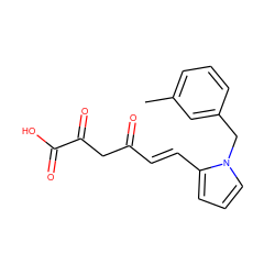 Cc1cccc(Cn2cccc2/C=C/C(=O)CC(=O)C(=O)O)c1 ZINC000033818791