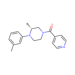 Cc1cccc(N2CCN(C(=O)c3ccncc3)C[C@H]2C)c1 ZINC000003442272