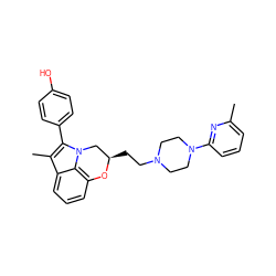 Cc1cccc(N2CCN(CC[C@@H]3Cn4c(-c5ccc(O)cc5)c(C)c5cccc(c54)O3)CC2)n1 ZINC000026402382