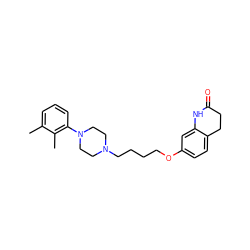 Cc1cccc(N2CCN(CCCCOc3ccc4c(c3)NC(=O)CC4)CC2)c1C ZINC000027723547