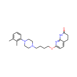 Cc1cccc(N2CCN(CCCCOc3ccc4c(n3)NC(=O)CC4)CC2)c1C ZINC000071317539