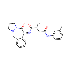 Cc1cccc(NC(=O)C[C@@H](C)C(=O)N[C@@H]2C(=O)N3CCCN3Cc3ccccc32)c1 ZINC001772586225