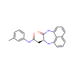 Cc1cccc(NC(=O)C[C@@H]2Nc3cccc4cccc(c34)NC2=O)c1 ZINC000000082202