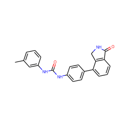 Cc1cccc(NC(=O)Nc2ccc(-c3cccc4c3CNC4=O)cc2)c1 ZINC000006717876