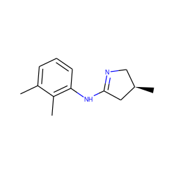 Cc1cccc(NC2=NC[C@@H](C)C2)c1C ZINC000143094715