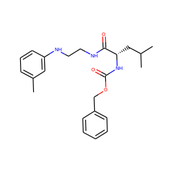 Cc1cccc(NCCNC(=O)[C@H](CC(C)C)NC(=O)OCc2ccccc2)c1 ZINC000003966593