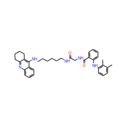 Cc1cccc(Nc2ccccc2C(=O)NCC(=O)NCCCCCCNc2c3c(nc4ccccc24)CCCC3)c1C ZINC000169324421