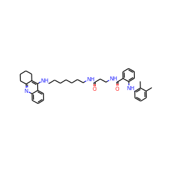 Cc1cccc(Nc2ccccc2C(=O)NCCC(=O)NCCCCCCCNc2c3c(nc4ccccc24)CCCC3)c1C ZINC000169324436