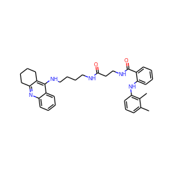 Cc1cccc(Nc2ccccc2C(=O)NCCC(=O)NCCCCNc2c3c(nc4ccccc24)CCCC3)c1C ZINC000169324414