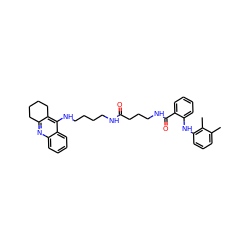 Cc1cccc(Nc2ccccc2C(=O)NCCCC(=O)NCCCCNc2c3c(nc4ccccc24)CCCC3)c1C ZINC000169324417