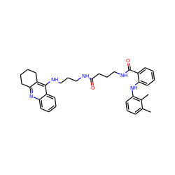 Cc1cccc(Nc2ccccc2C(=O)NCCCC(=O)NCCCNc2c3c(nc4ccccc24)CCCC3)c1C ZINC000169324405