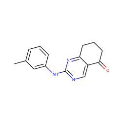 Cc1cccc(Nc2ncc3c(n2)CCCC3=O)c1 ZINC000016650533