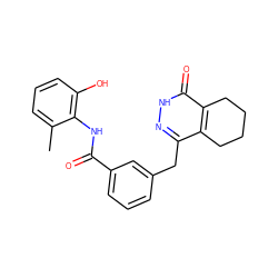 Cc1cccc(O)c1NC(=O)c1cccc(Cc2n[nH]c(=O)c3c2CCCC3)c1 ZINC000167016494