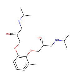 Cc1cccc(OC[C@H](O)CNC(C)C)c1OC[C@H](O)CNC(C)C ZINC000004655698