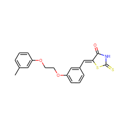 Cc1cccc(OCCOc2cccc(/C=C3\SC(=S)NC3=O)c2)c1 ZINC000013942523