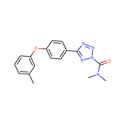 Cc1cccc(Oc2ccc(-c3nnn(C(=O)N(C)C)n3)cc2)c1 ZINC000096258092