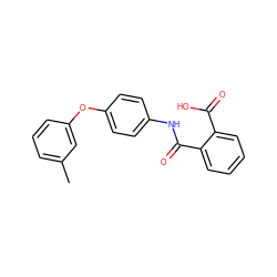 Cc1cccc(Oc2ccc(NC(=O)c3ccccc3C(=O)O)cc2)c1 ZINC000000277195